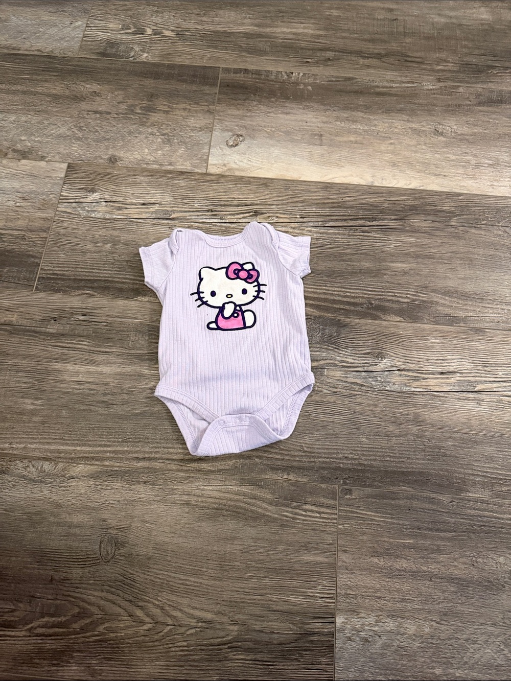 Hello Kitty Lavender Ribbed Baby One-Piece